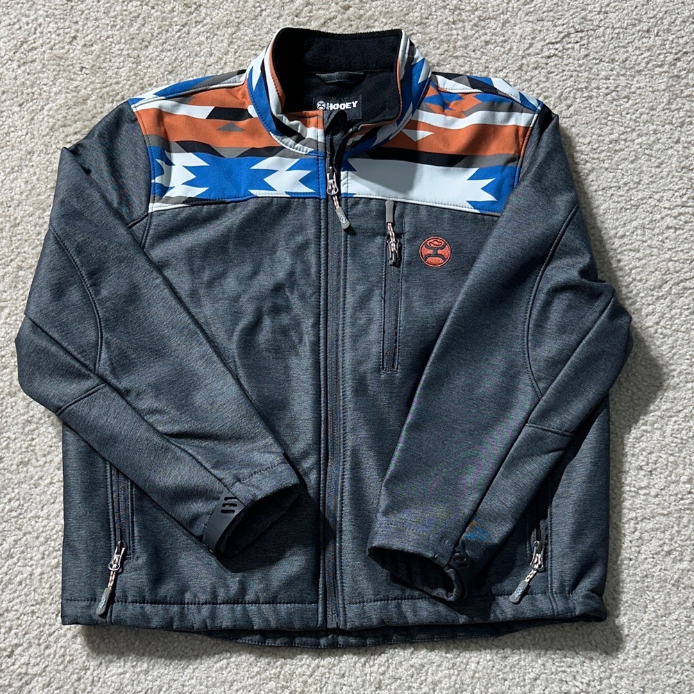 Hooey Kids Gray Jacket with Multicolor Pattern